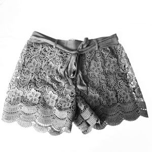 Black Lace Shorts